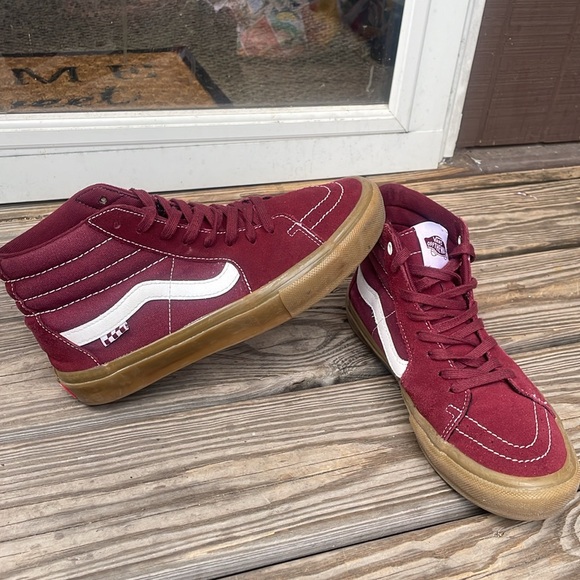 VANS SKATE SK8 HI PORT/GUM SOLE (RETAIL $85) - Picture 4 of 13